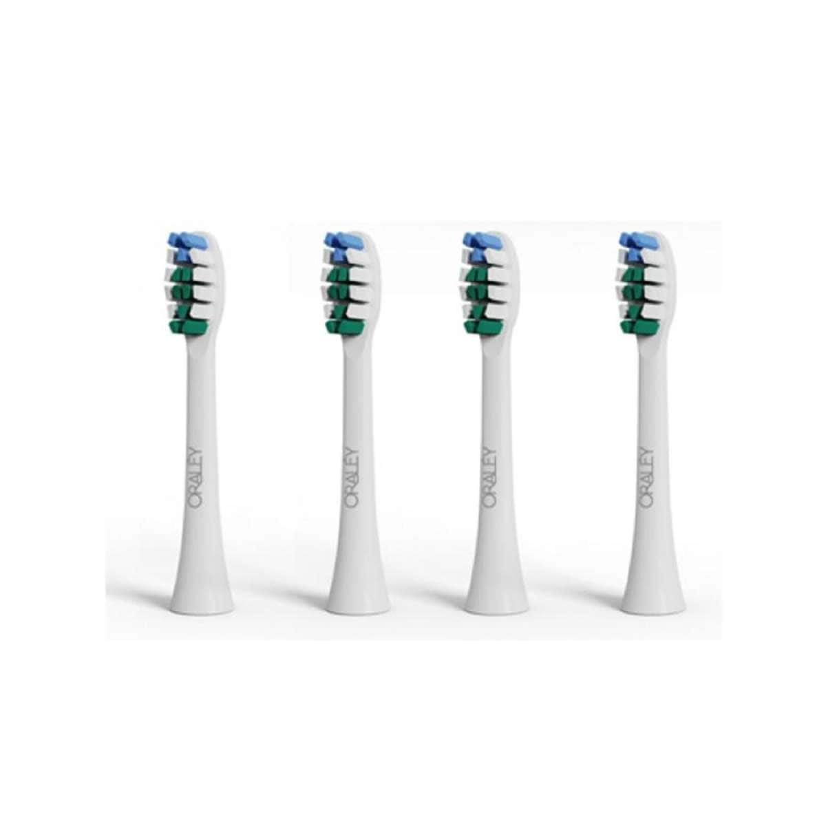 Oraley White Replacement Brush heads - 4 Pack "Standard"