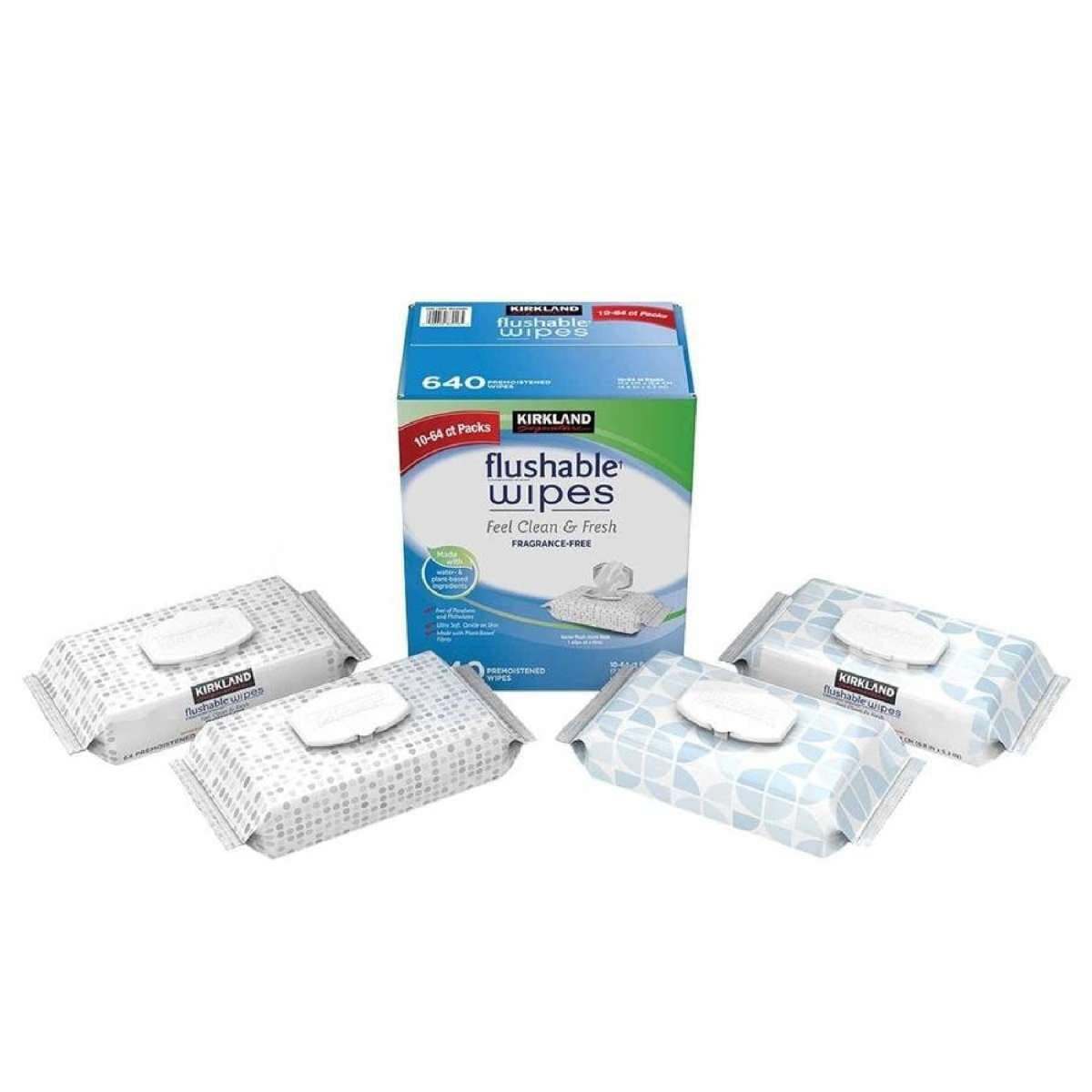 Kirkland Signature Flushable Wipes 2 x 640 Count