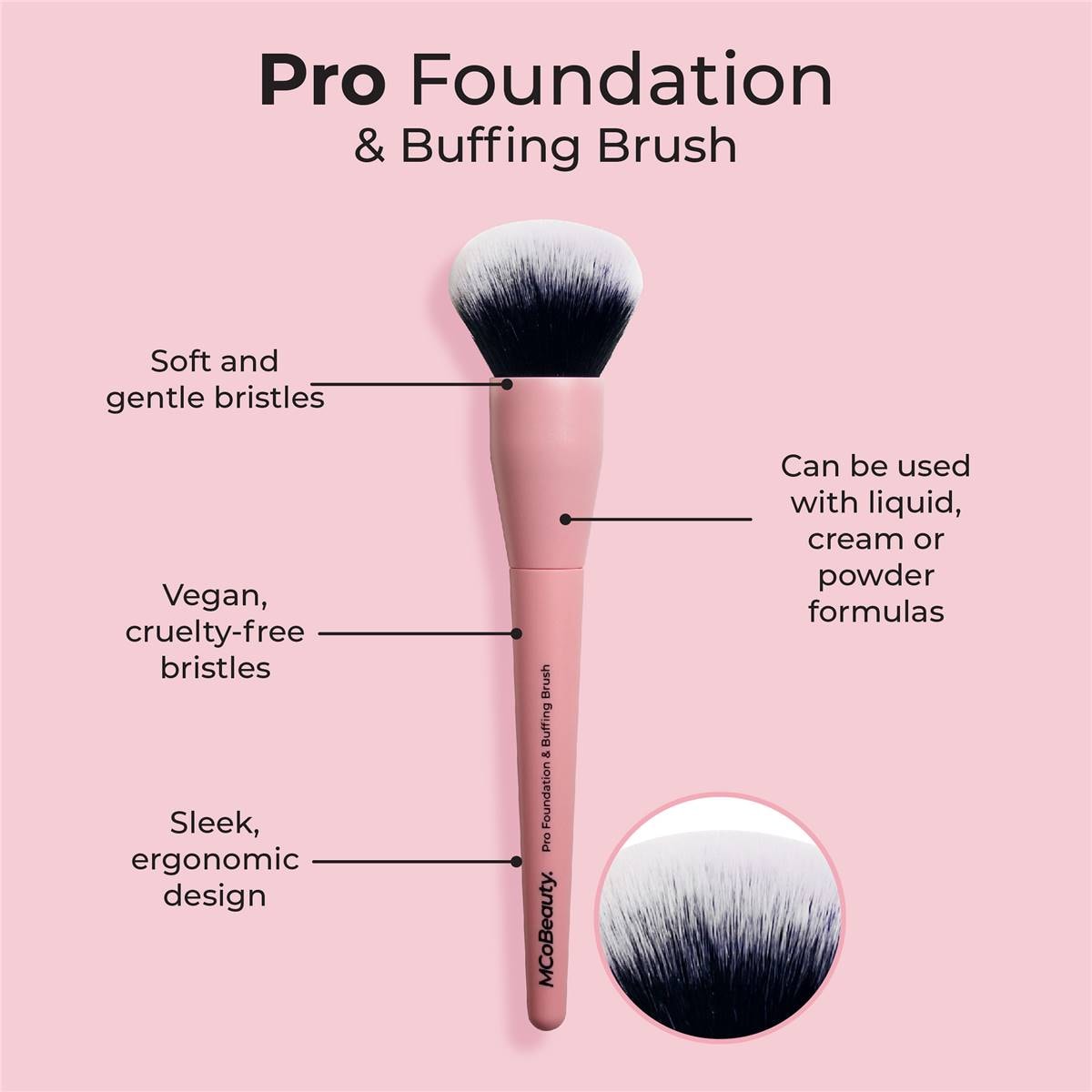 Mcobeauty Pro Foundation & Buffing Brush Each Woolworths