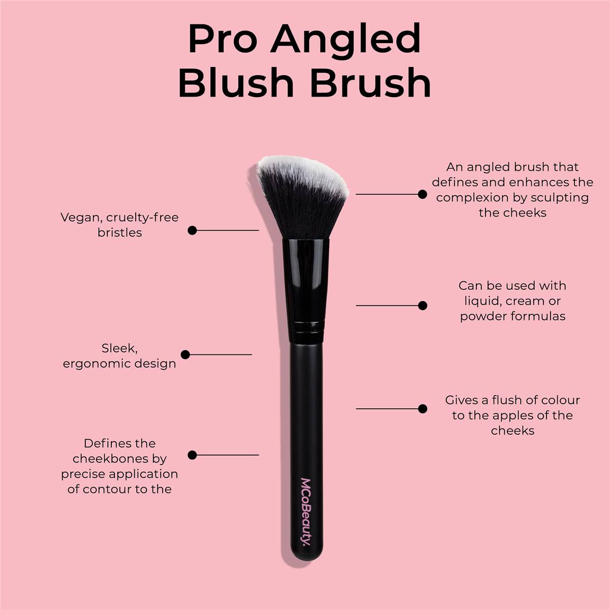 Mcobeauty Pro Angled Blush Brush Each | Woolworths