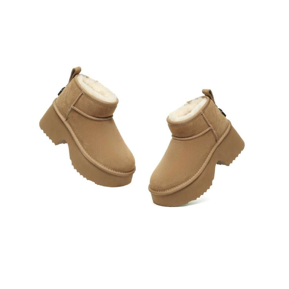 【UGG EXPRESS】EVERAU Sheepskin Ankle Chunky Platform Ariel UGG EVERAU® UGG Boots Sheepskin Wool Ankle Chunky Platform Ariel
