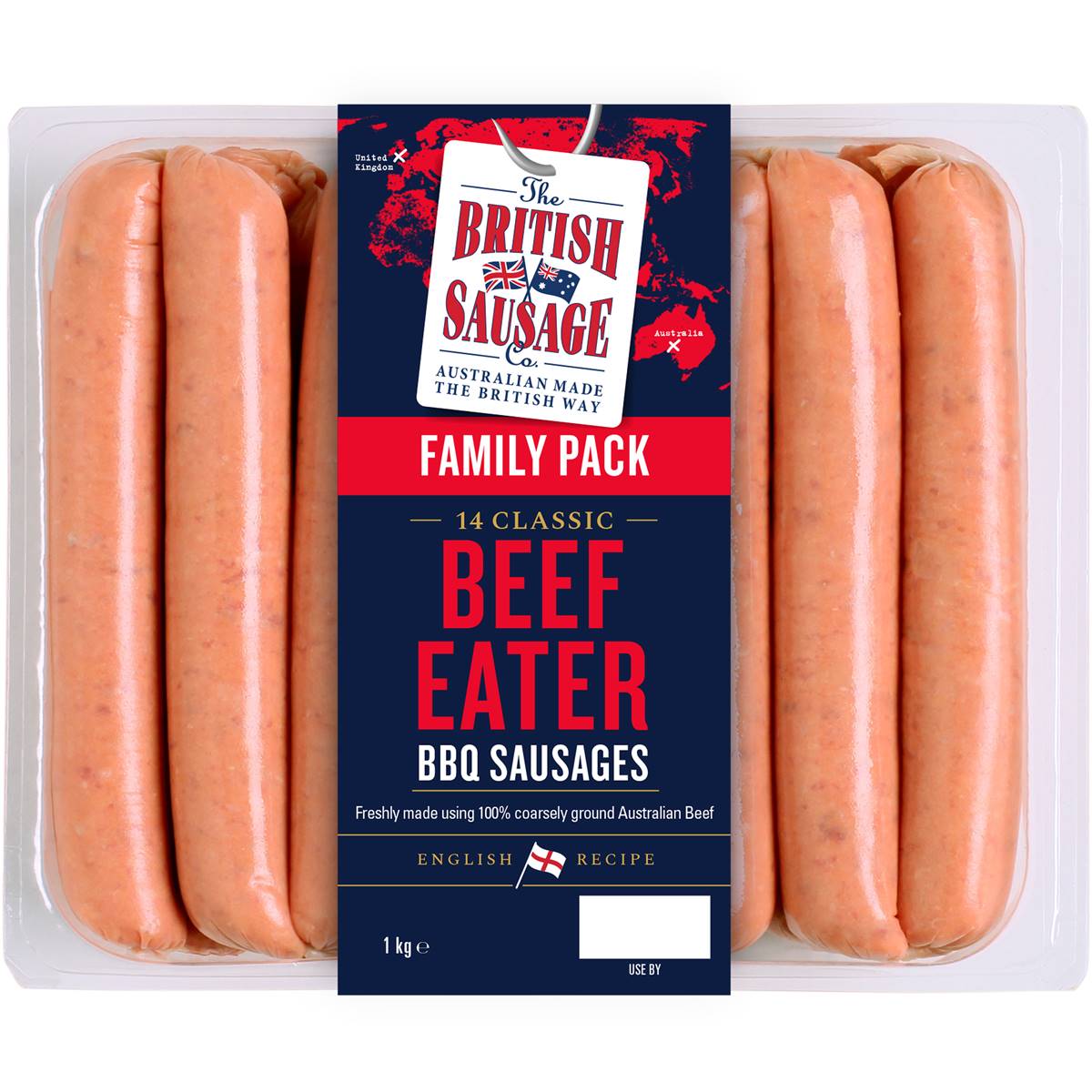 The British Sausage Co Beef Eater Bbq Sausage 1kg | Woolworths