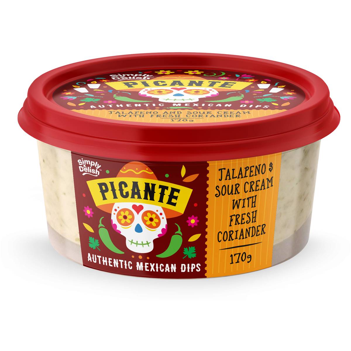 Picante Jalapeno & Sour Cream With Fresh Coriander 170g | Woolworths