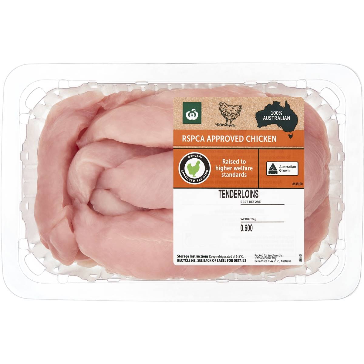 Woolworths Rspca Approved Chicken Tenderloins 600g Woolworths