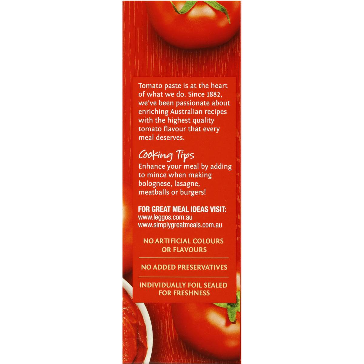 Leggo's Tomato Paste Sachet 4x50g Woolworths