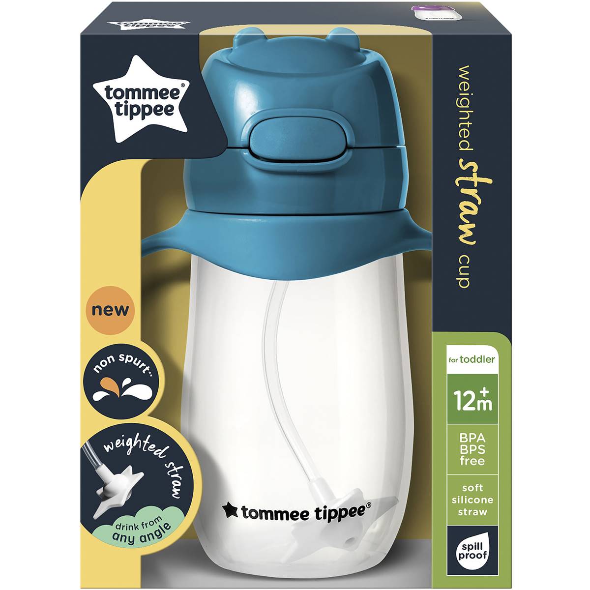 Tommee Tippee Weighted Straw Cup Assorted 330ml Woolworths