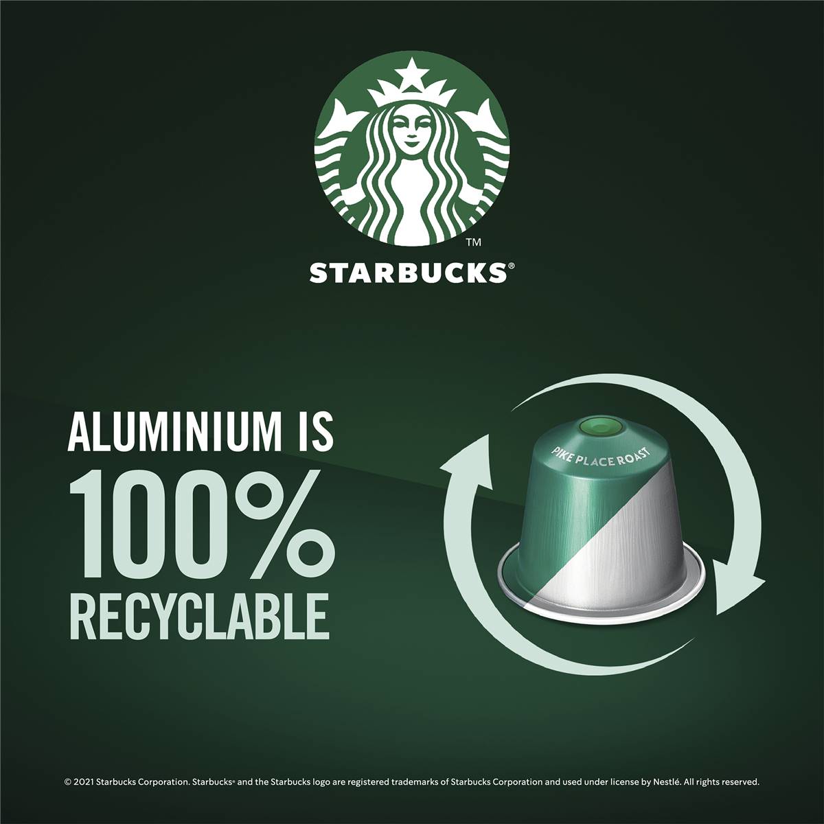 Starbucks By Nespresso Decaf Espresso Roast Coffee Pods Capsules 10