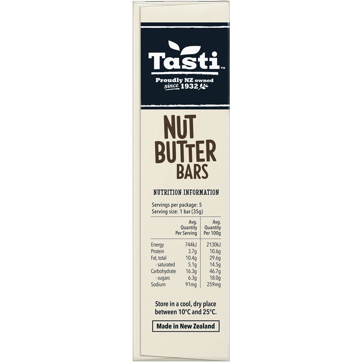 Tasti Nut Butter Bars Chocolate & Pretzel 5 Pack Woolworths