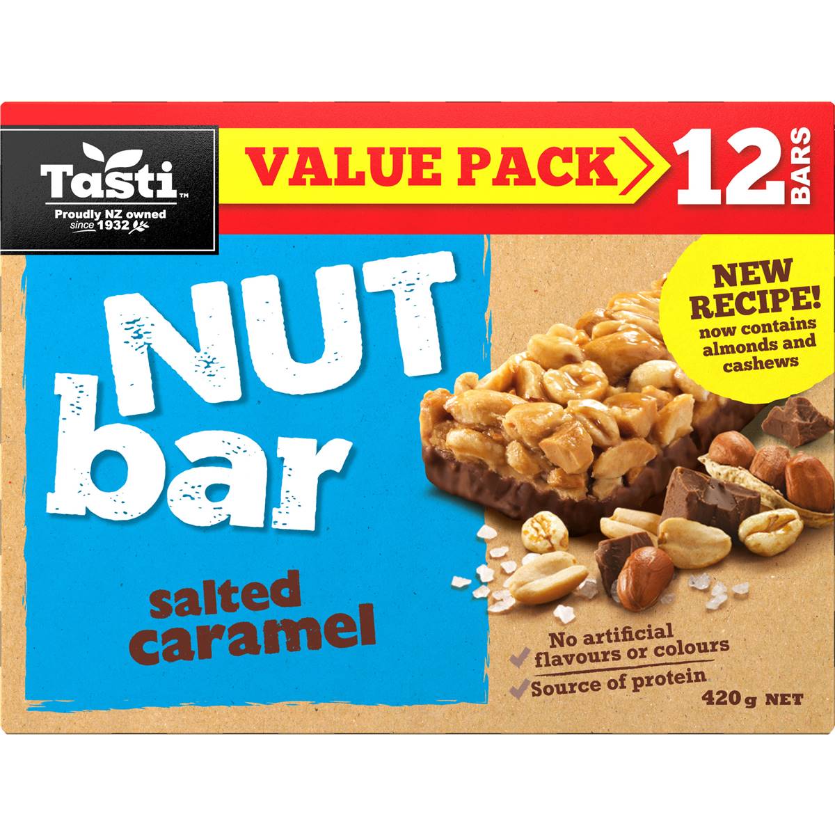 Tasti Nut Bar Salted Caramel 420g Woolworths