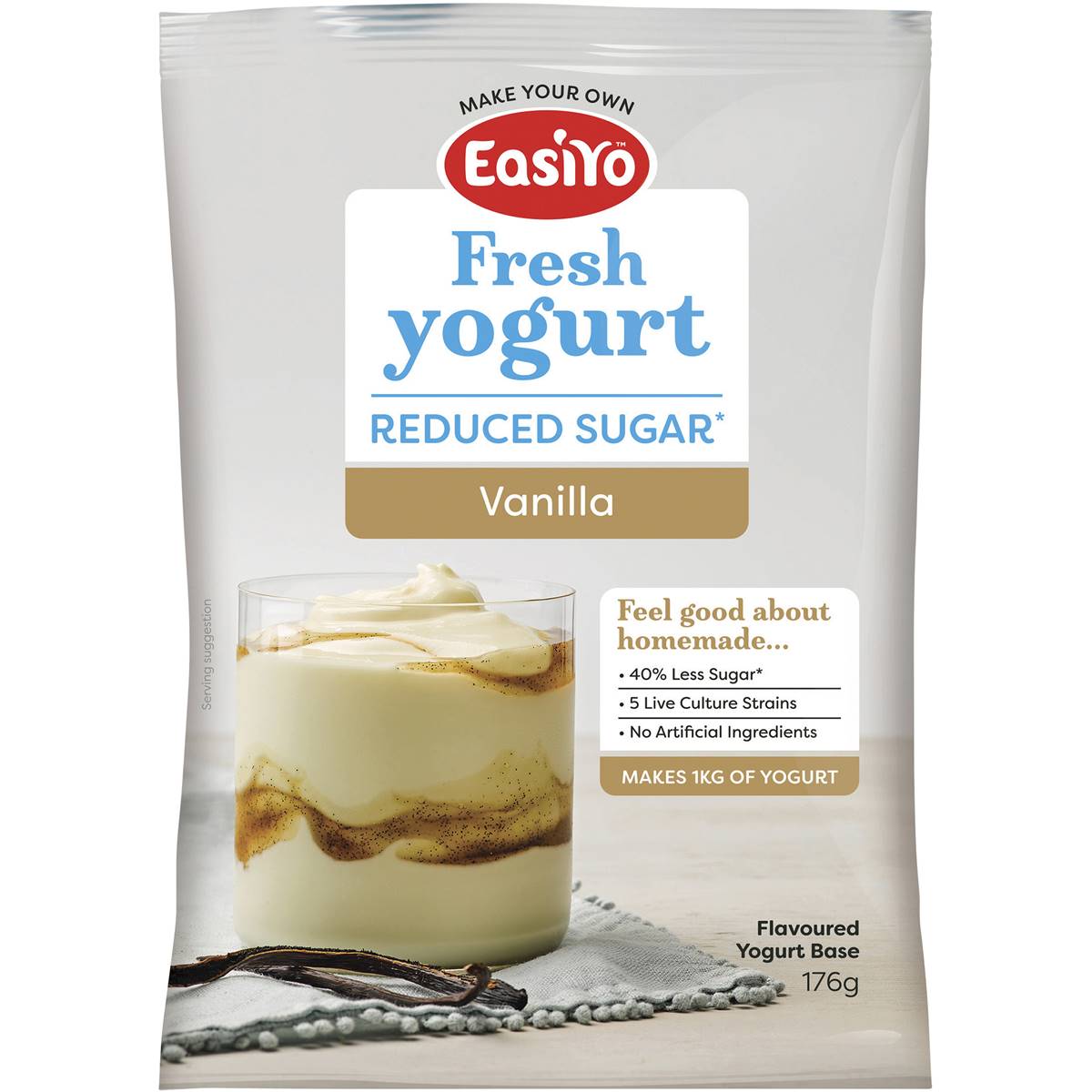 Easiyo Reduced Sugar Vanilla Yoghurt 176g Woolworths