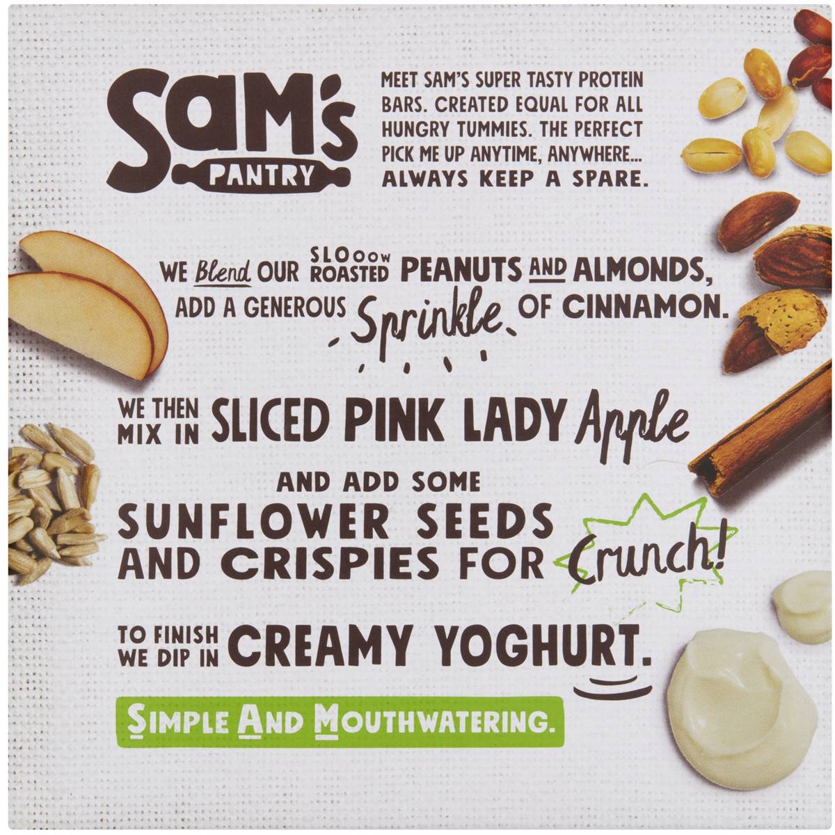 Sam's Pantry Apple Crumble Protein Bar 5 Pack Woolworths