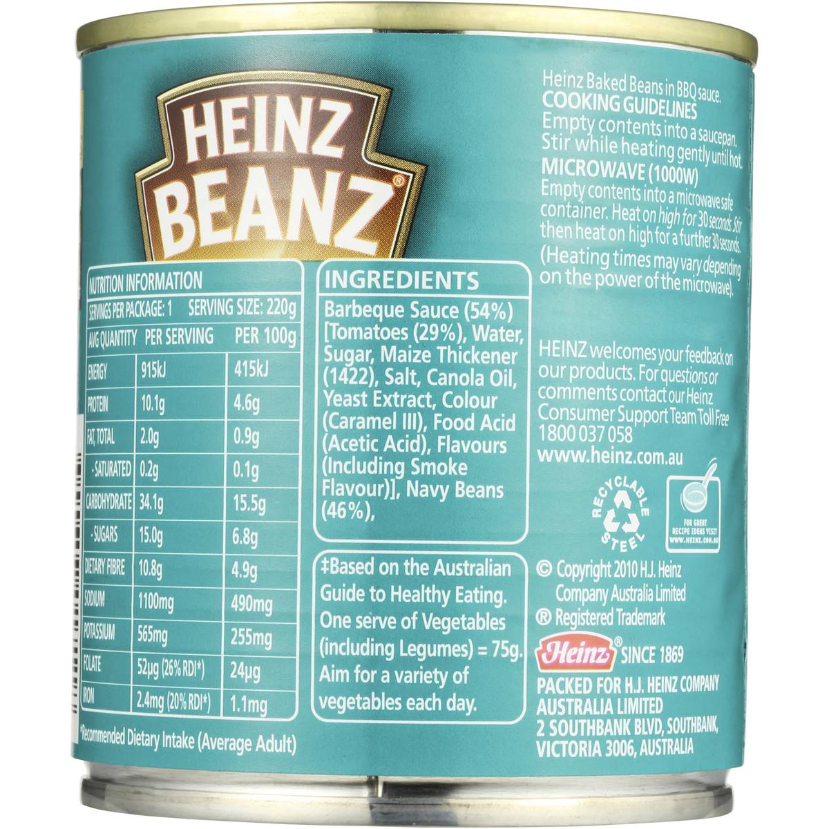 Heinz Baked Beans Barbecue Sauce 220g Woolworths