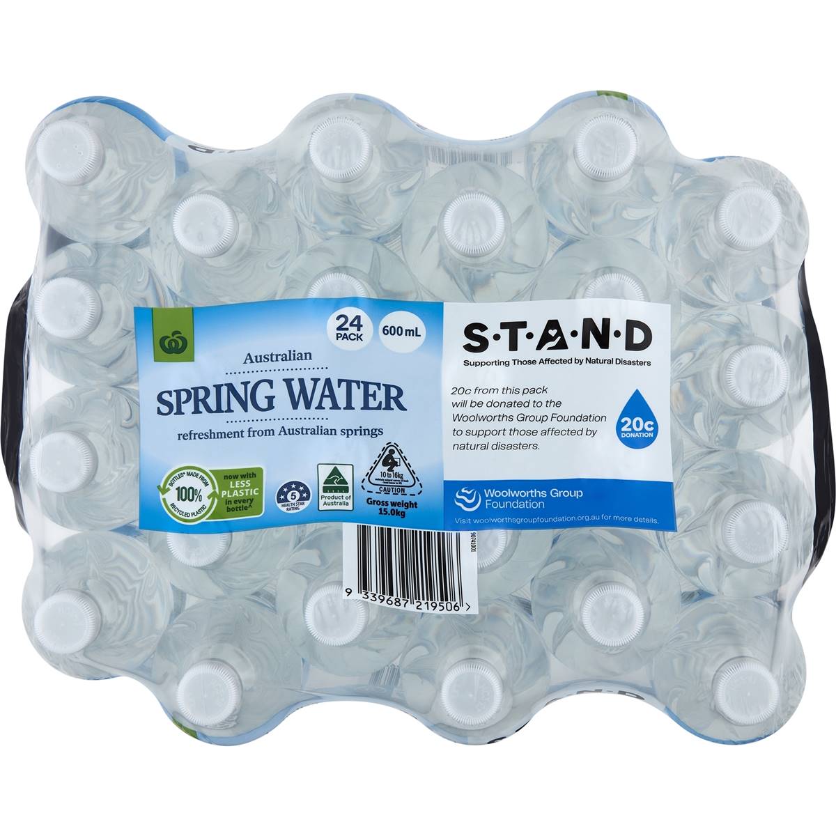 Woolworths Spring Water Bottles 600ml X24 Pack | Woolworths