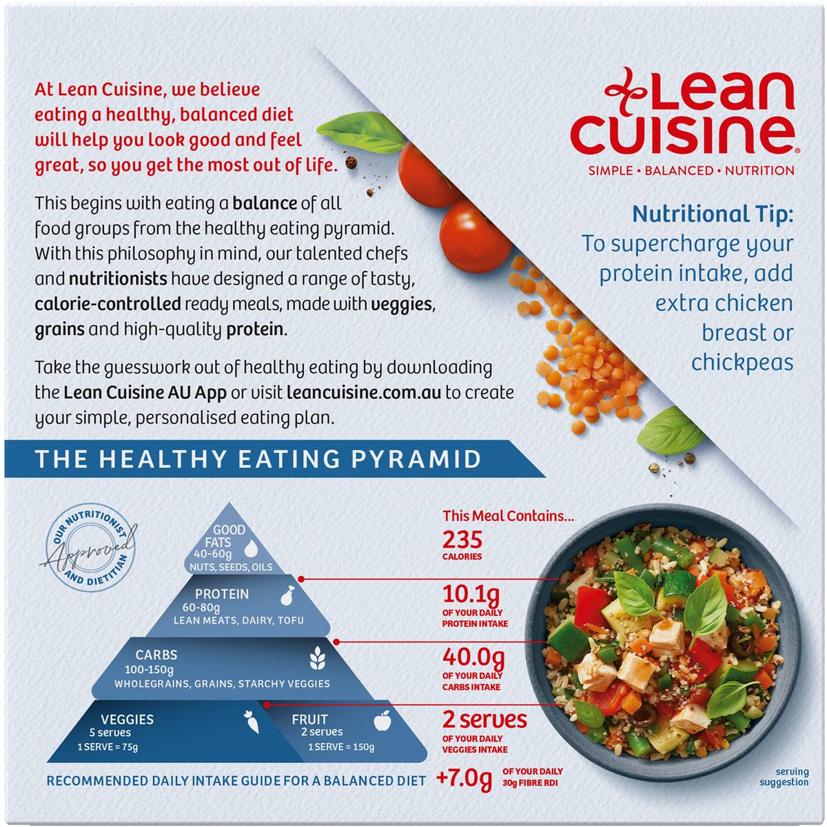 Lean Cuisine Mediterranean Chicken Veges & Quinoa Nutri Bowl Frozen