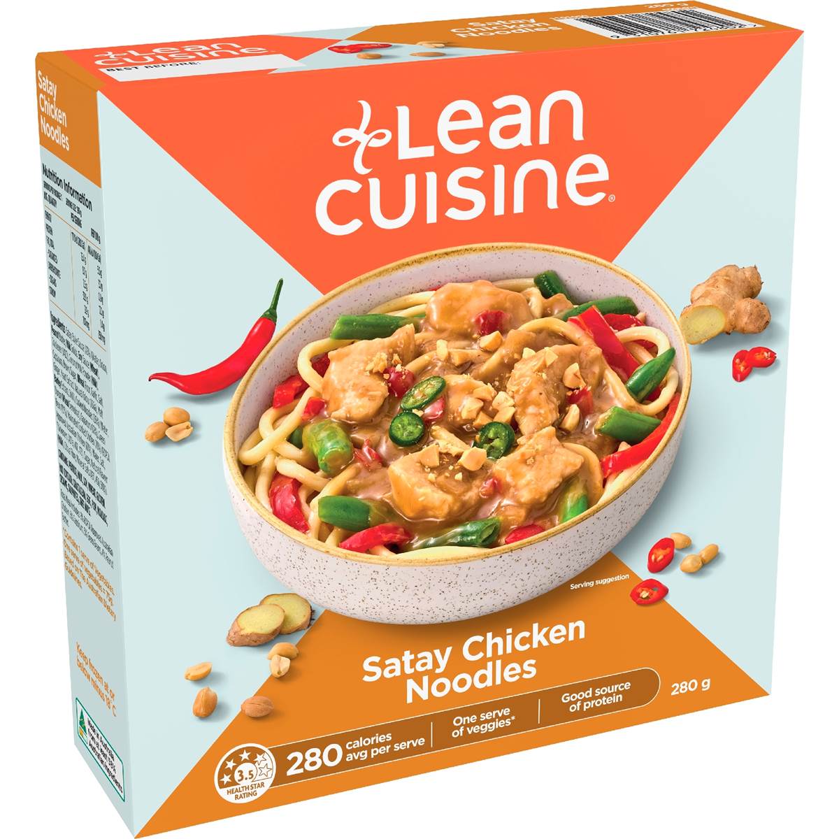 Lean Cuisine Satay Chicken Noodles Frozen Meal 280g Woolworths
