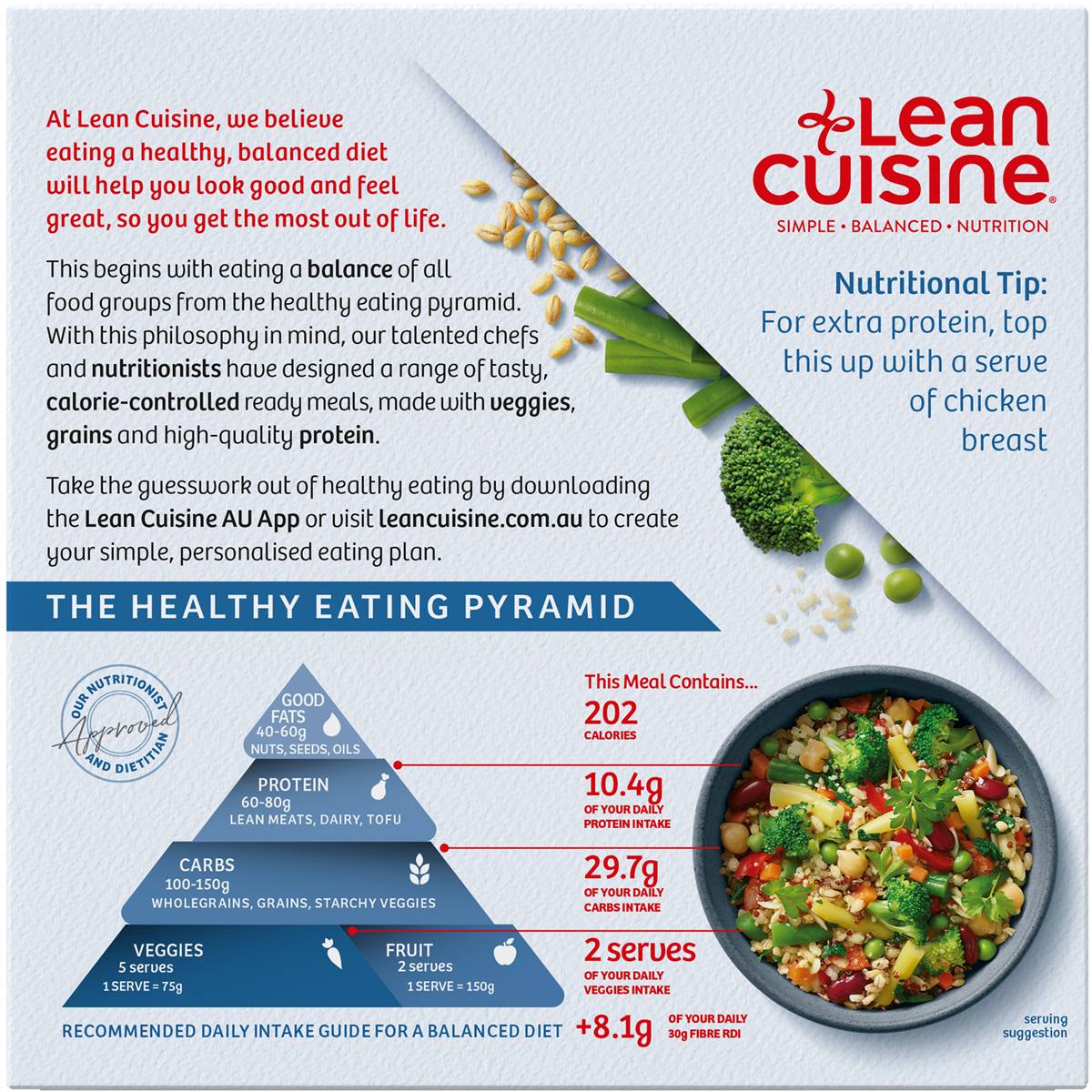 Lean Cuisine 3 Beans, Broccoli, Chorizo & Brown Rice Nutri Frozen Meal