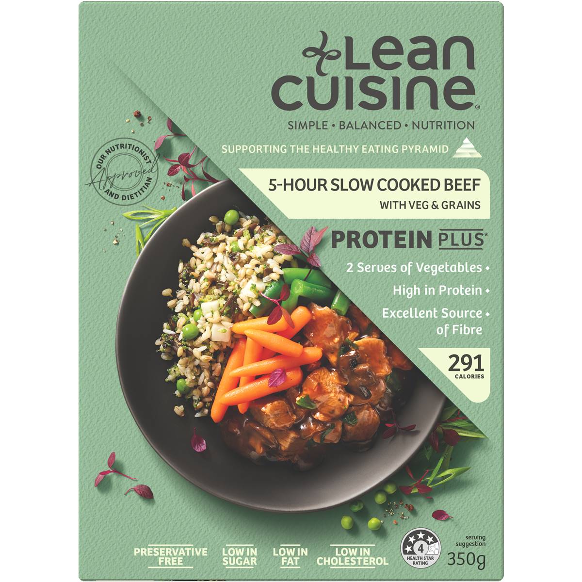 Lean Cuisine Protein Plus Slow Cooked Beef With Veg & Grains Frozen