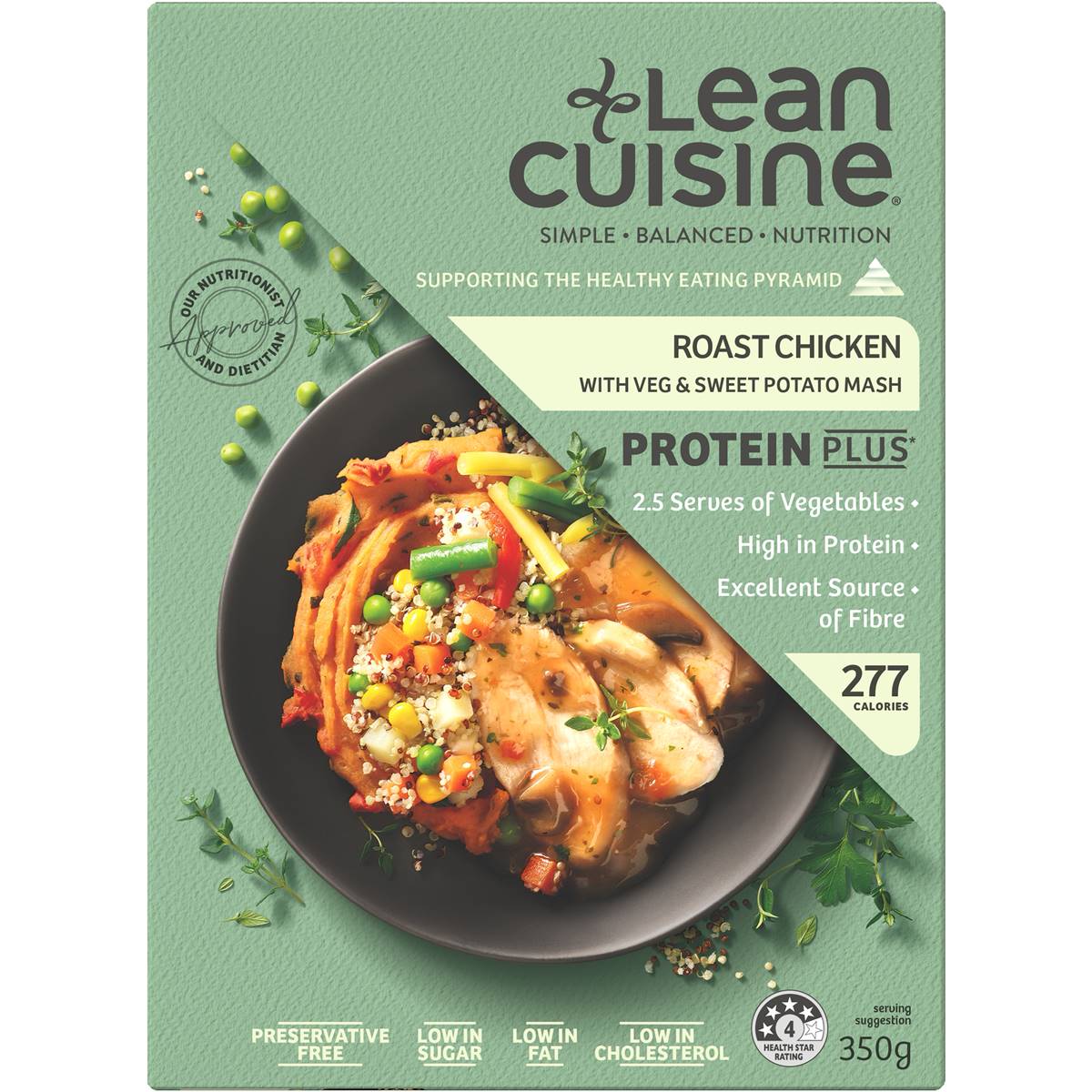 Lean Cuisine Protein Plus Roast Chicken,veg &sweet Potato Mash Frozen