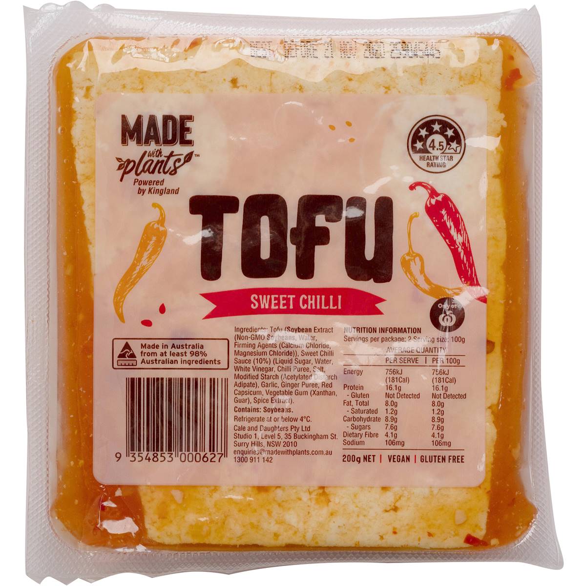 Made With Plants Sweet Chilli Tofu 200g Woolworths
