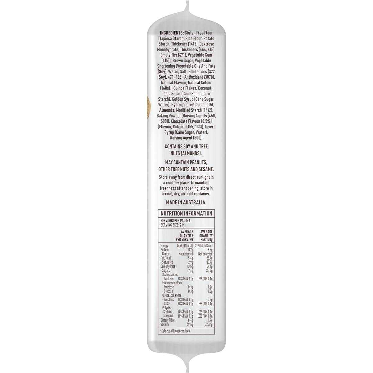 Kez's Kitchen Gluten Free Chocolate Cream Princetons 125g Woolworths