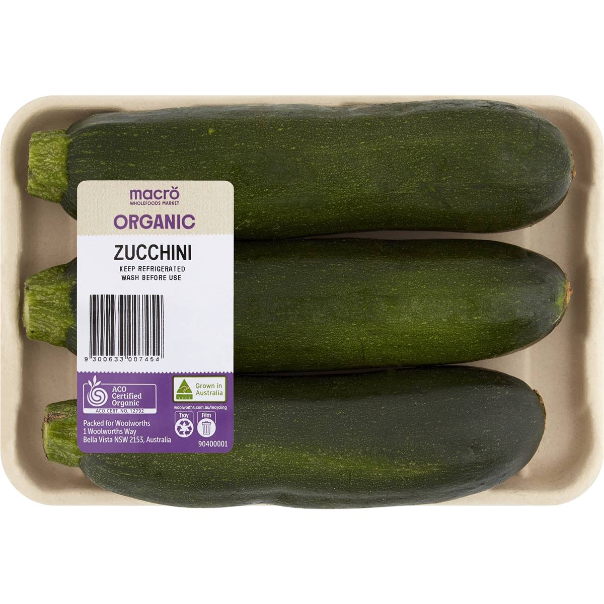 Macro Organic Green Zucchini 500g Woolworths