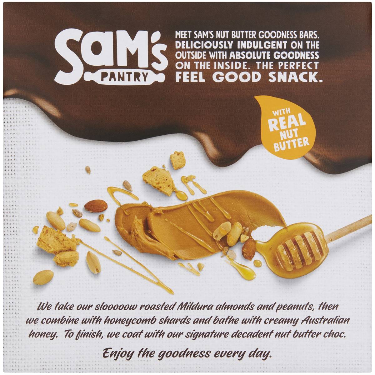 Sam's Pantry Indulgent Nut Butter Bar 5 Pack Woolworths