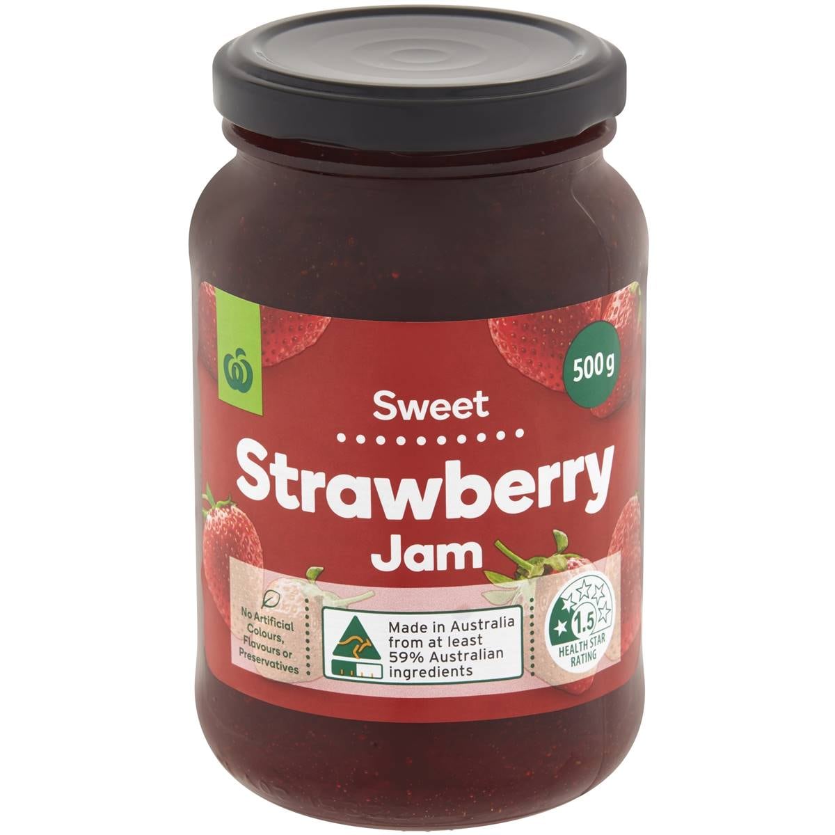 Woolworths Strawberry Jam 500g Woolworths