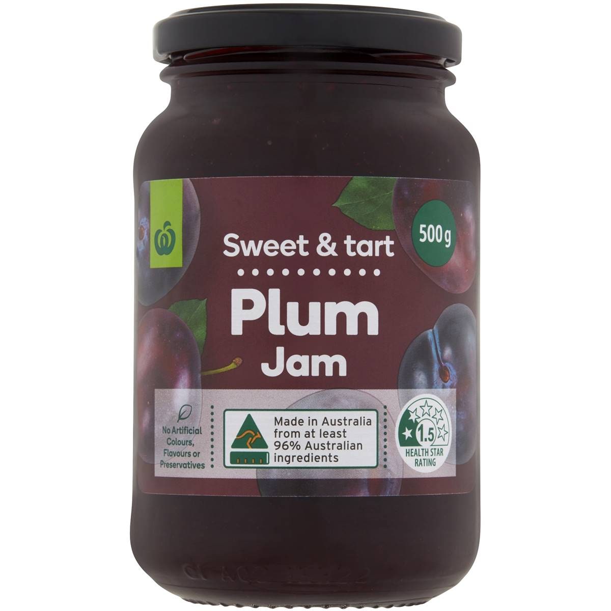Woolworths Plum Jam 500g Woolworths