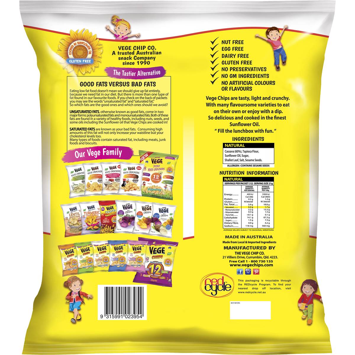 Vege Chips Natural Multipack 12 Pack Woolworths