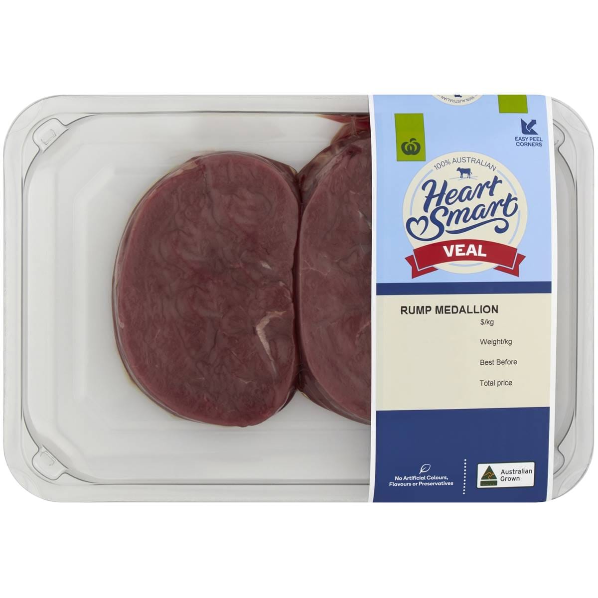 Woolworths Heart Smart Veal Rump Medallion 290g 500g Woolworths