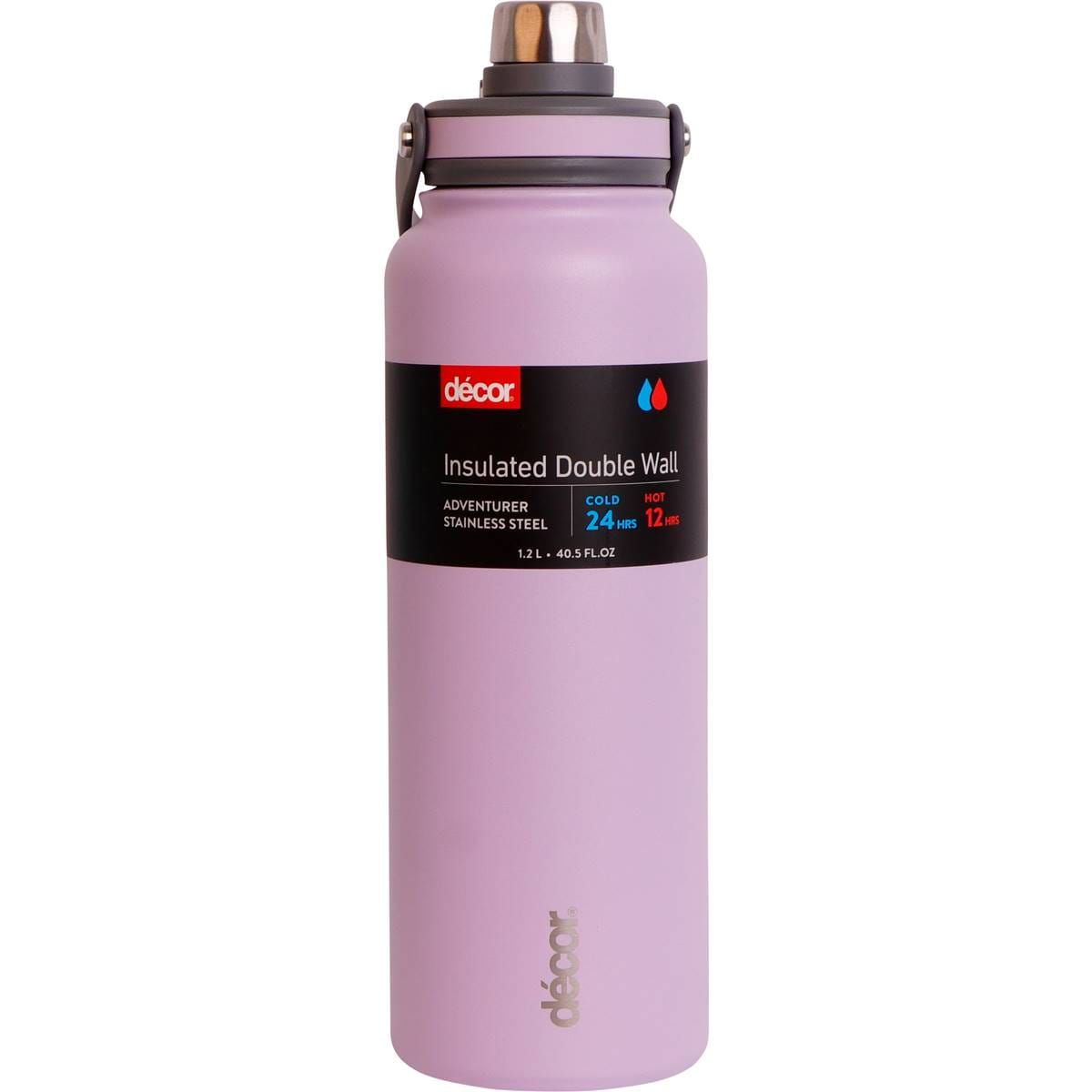Decor Insulated Double Wall Adventurer Bottle Assorted 1.2l Woolworths