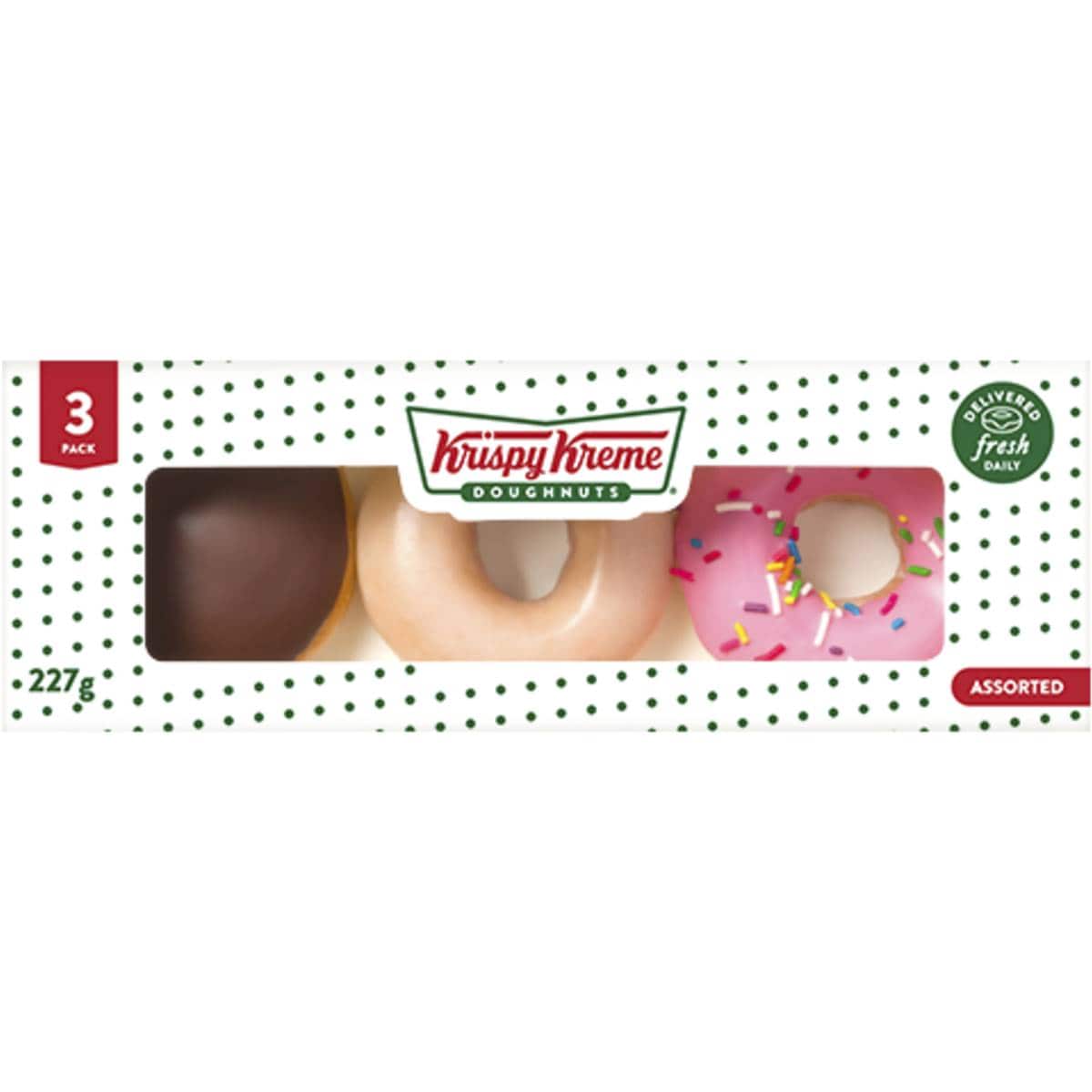 Krispy Kreme Assorted Doughnuts 3 Pack Woolworths