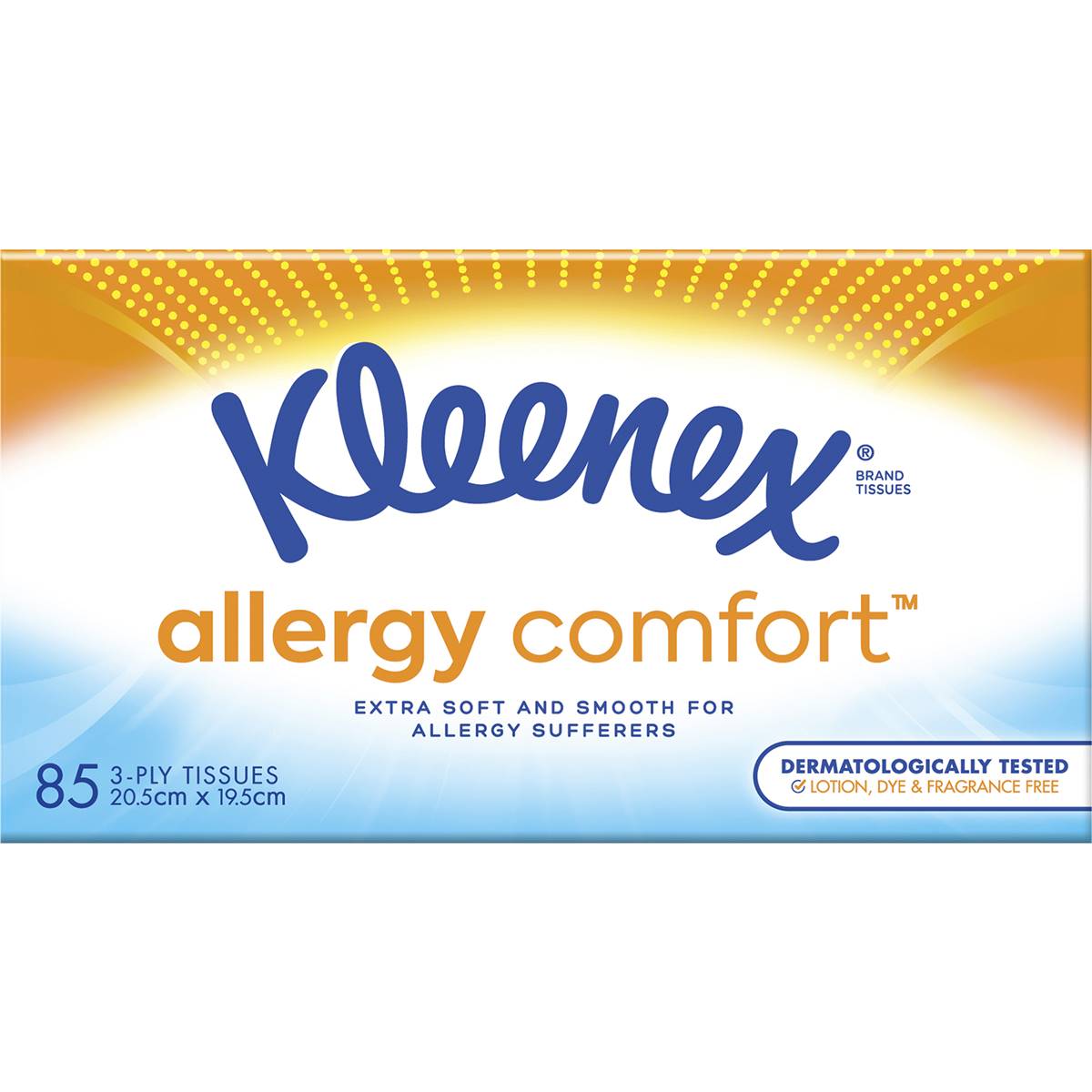 Kleenex Allergy Comfort 3 Ply Facial Tissues 85 Pack Woolworths