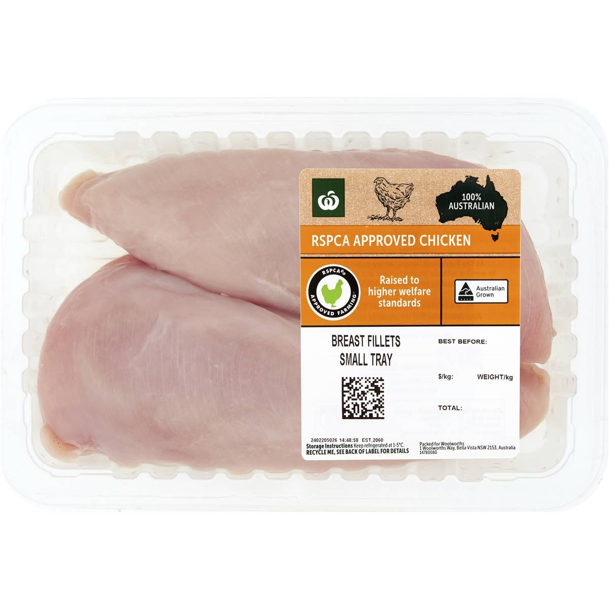 Woolworths Chicken Breast Fillet Skinless Small 500g 650g Woolworths