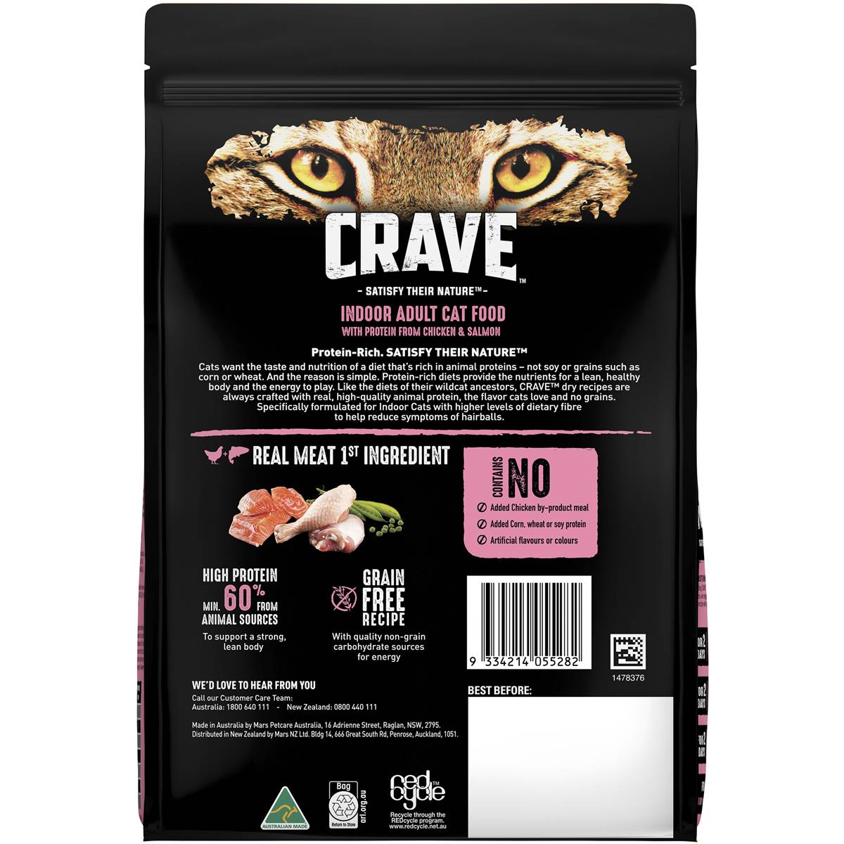 Crave Chicken &amp; Salmon Dry Cat Food 500g | Woolworths