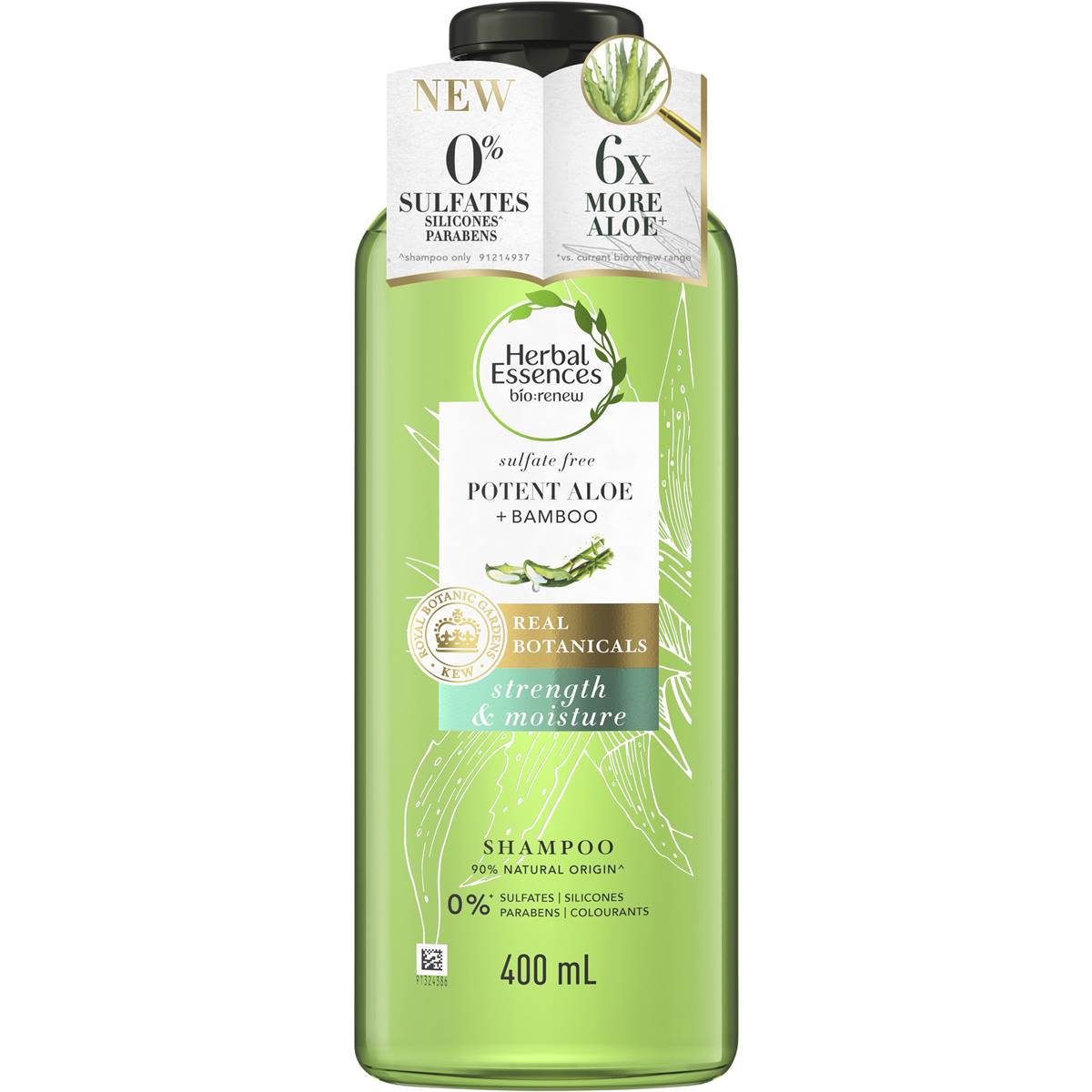 Herbal Essences Potent Aloe & Bamboo Strengthening Shampoo 400mL |  Woolworths