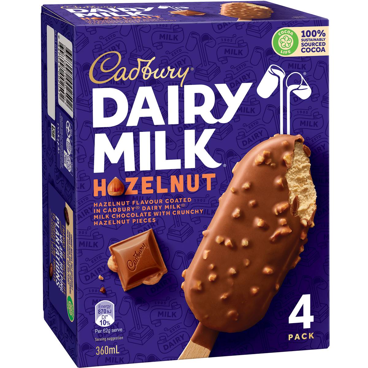 Cadbury Dairy Milk Hazelnut Sticks 