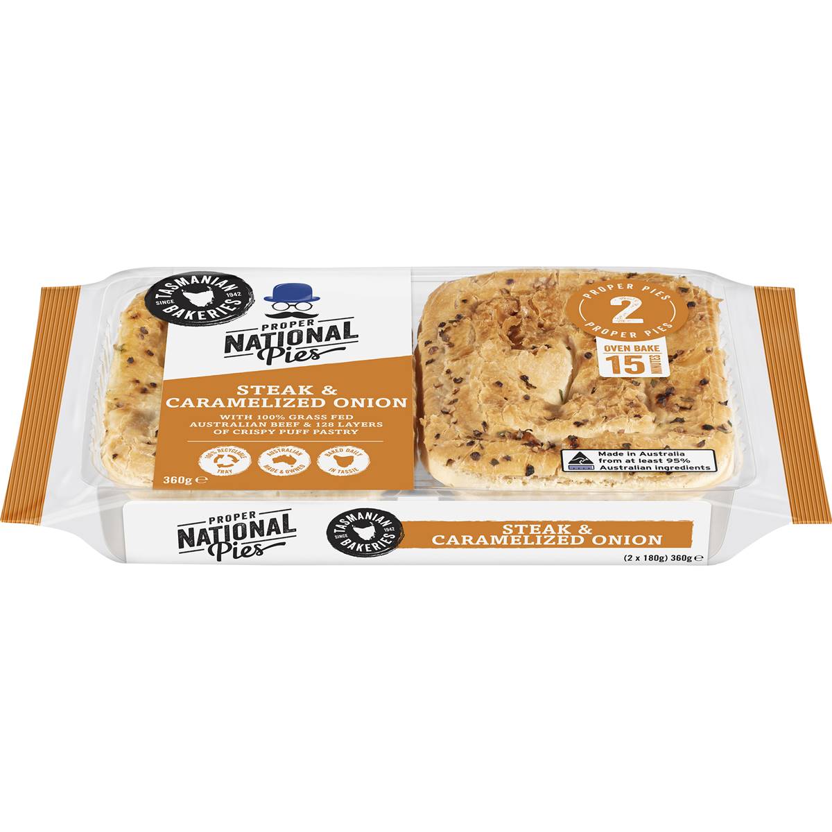 National Pies Beef & Caramelised Onion Pie 360g Woolworths