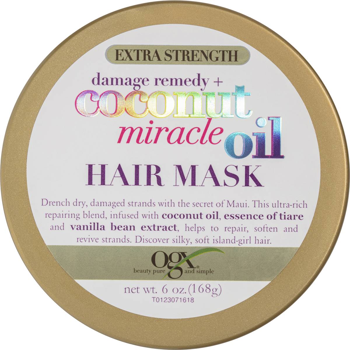Ogx Extra Strength Coconut Miracle Oil Hair Mask For Damaged Hair 168g