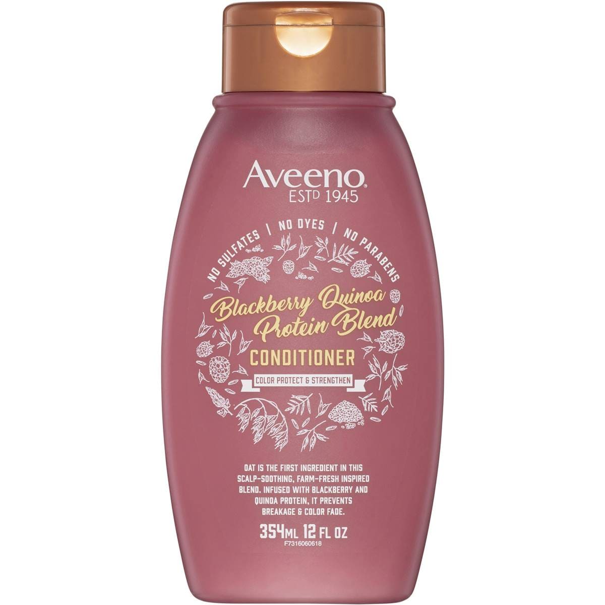 Aveeno Blackberry Quinoa Protein Blend Conditioner 354ml Woolworths