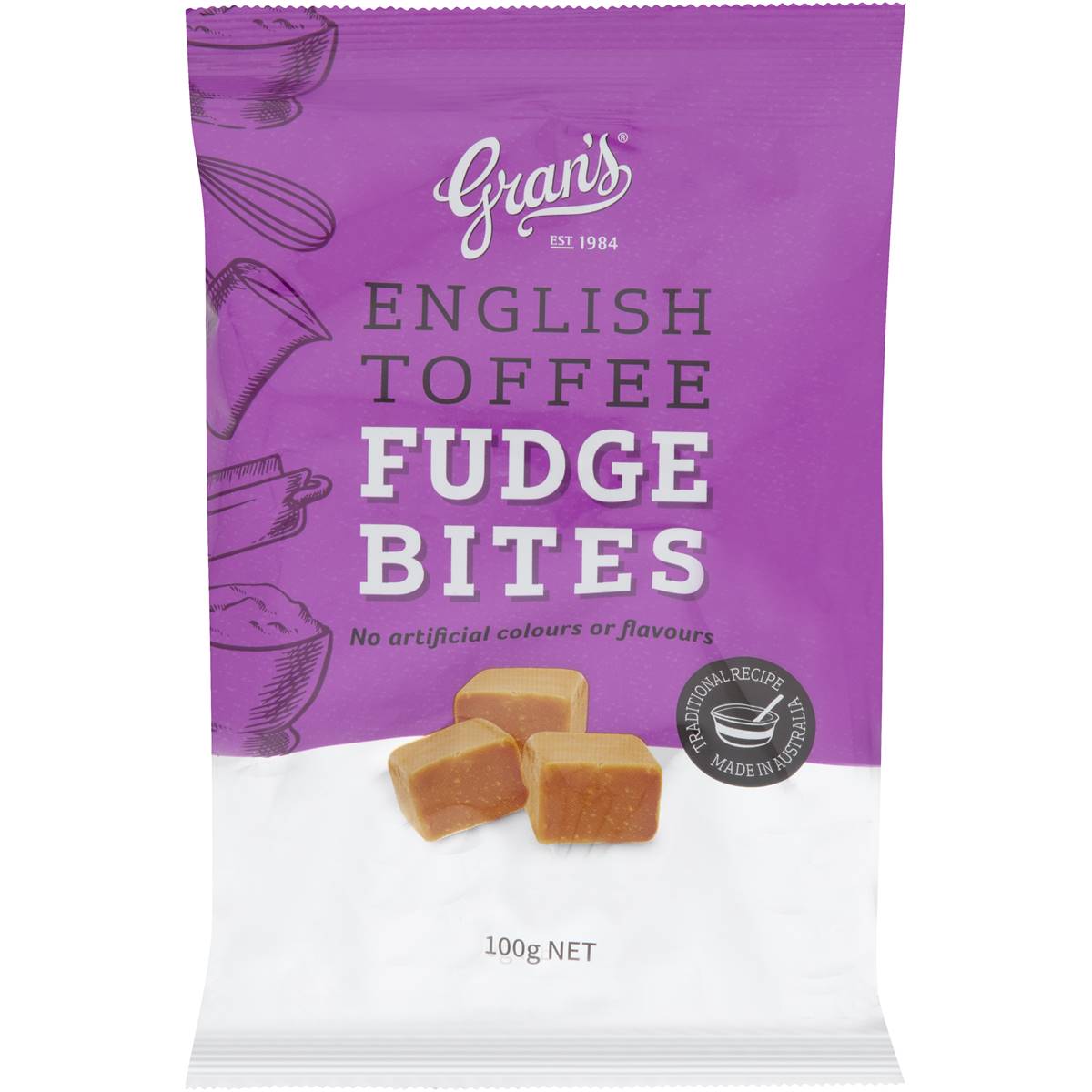 Gran's English Toffee Fudge Bites 100g Woolworths