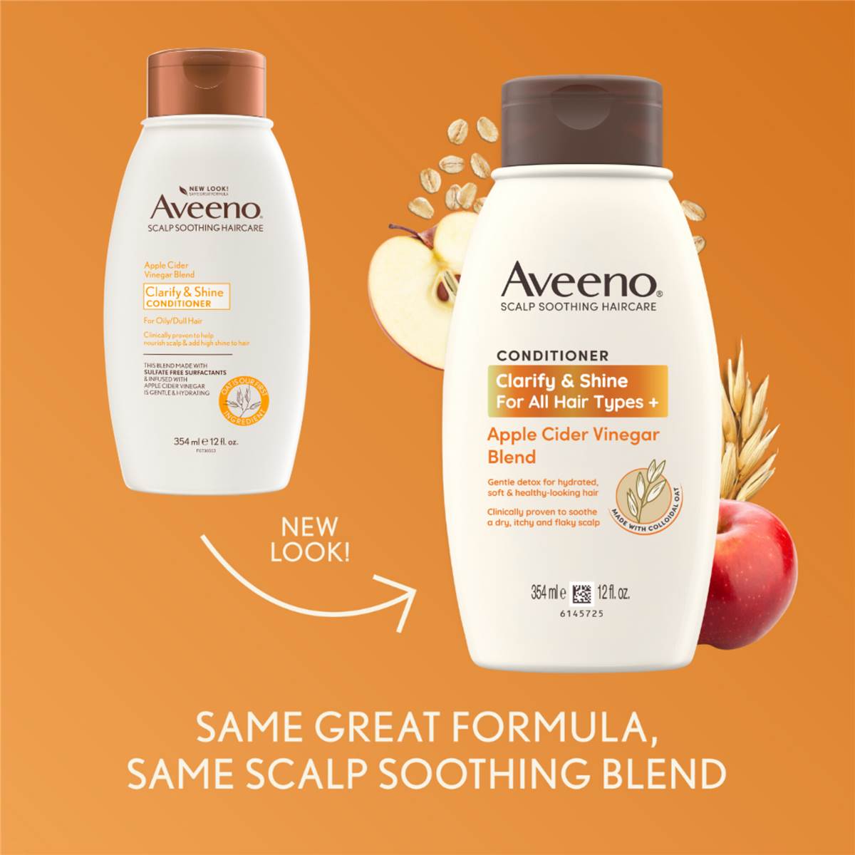 Aveeno Apple Cider Vinegar Clarifying Conditioner For Dull Hair 354ml