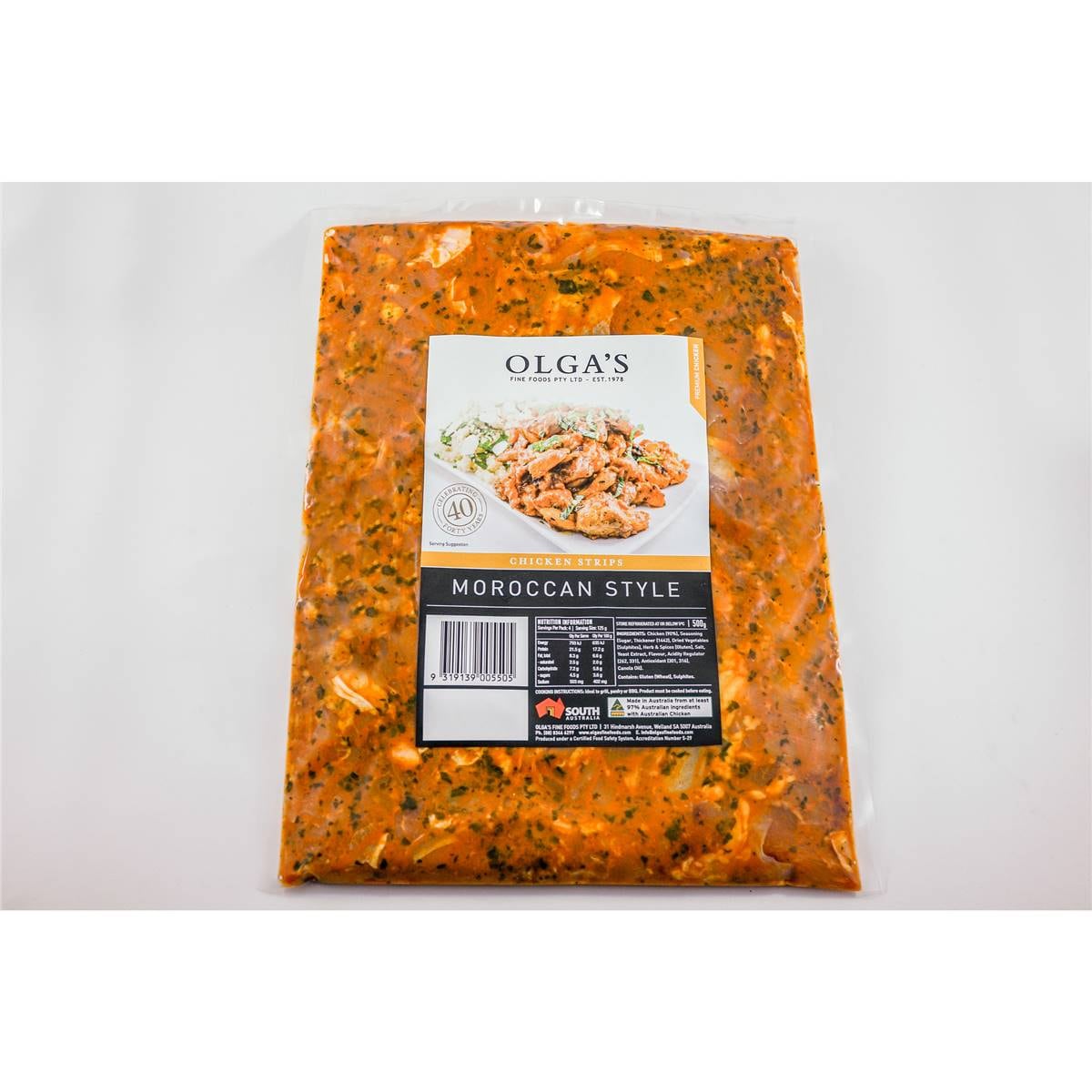 Olga's Fine Foods Moroccan Tagine Chicken Strips 500g Woolworths