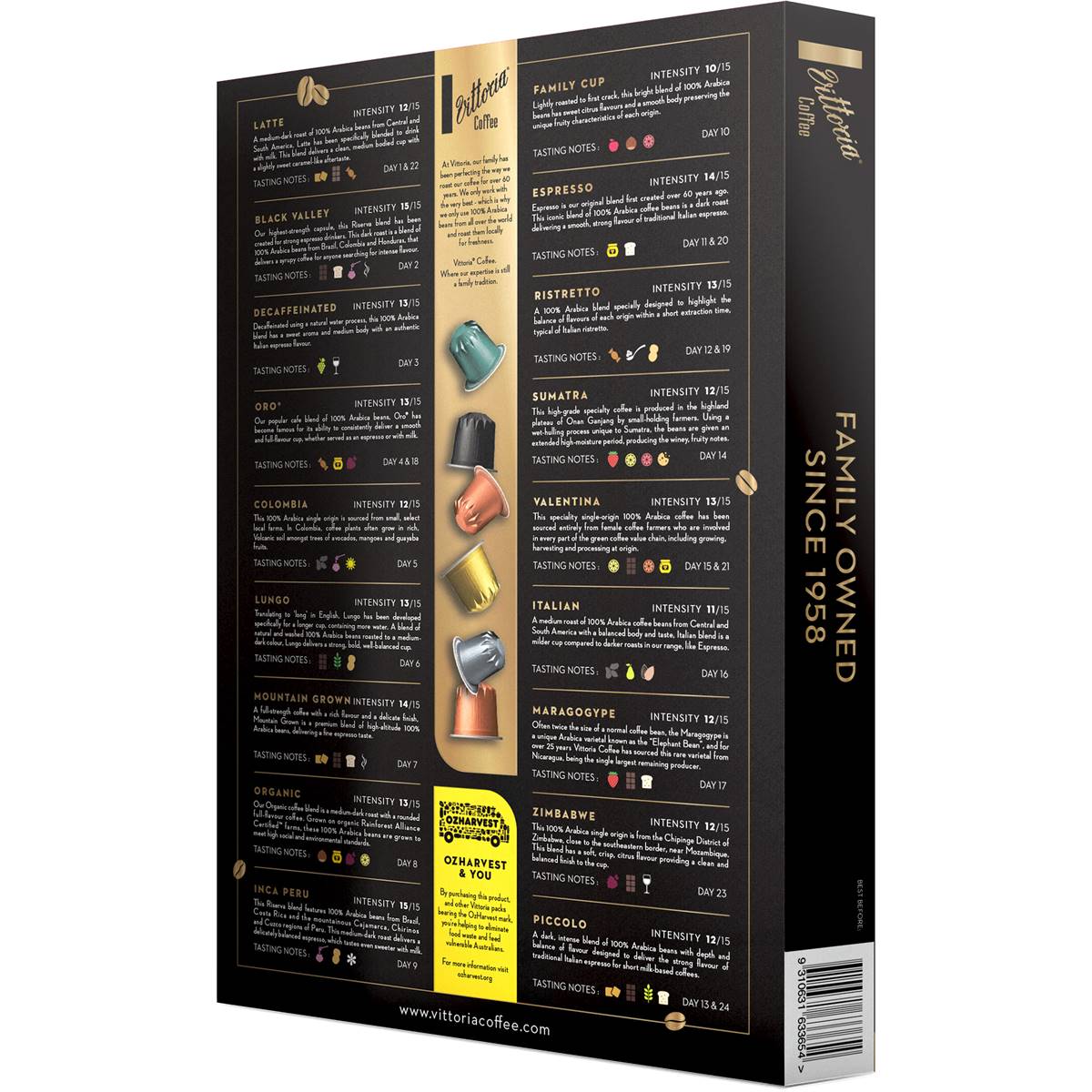 Vittoria Nespresso Compatible Capsules Advent Calendar Each Woolworths