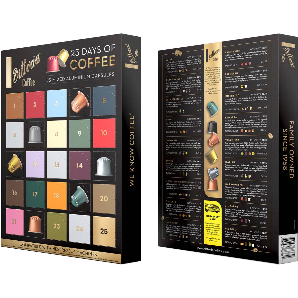 Vittoria Nespresso Compatible Capsules Advent Calendar Each Woolworths