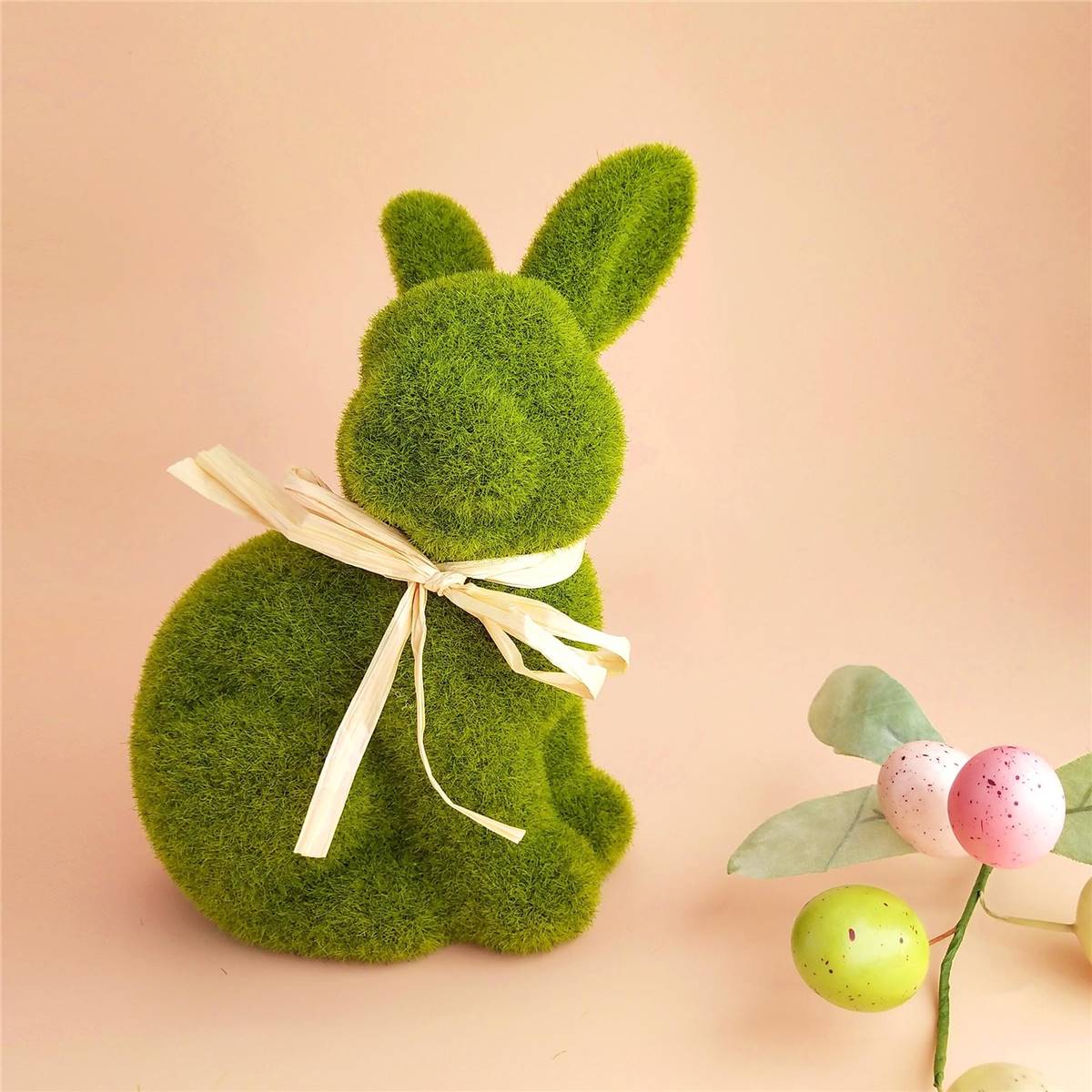 Easter Faux Moss Bunny Medium Each Woolworths