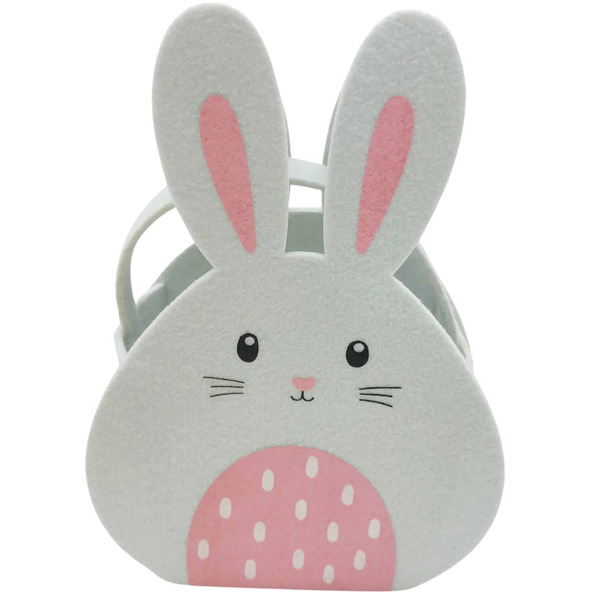 Easter Felt Basket Bunny Pink Each | Woolworths