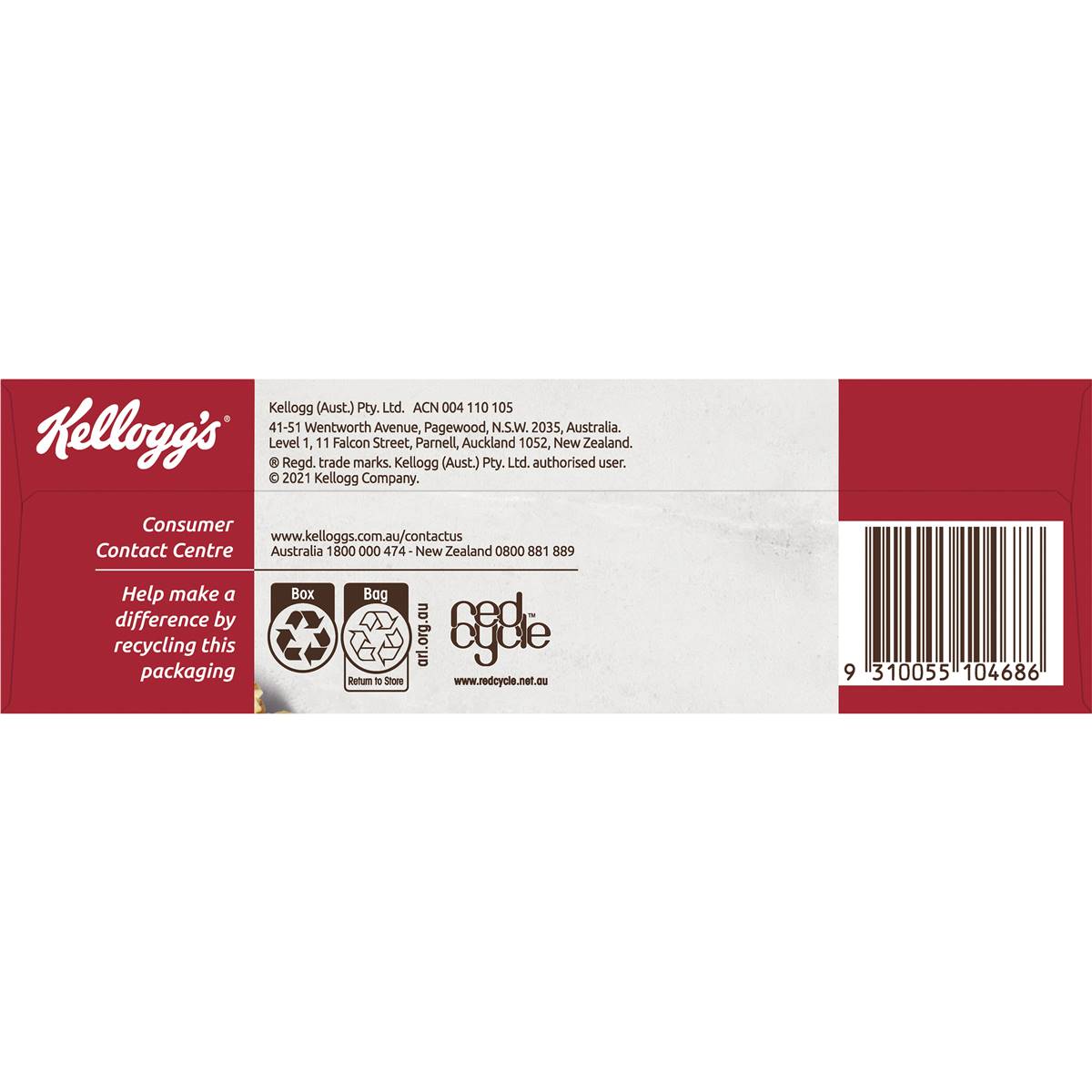 Kellogg's Just Right Fusion Cranberry & Apple Breakfast Cereal 400g