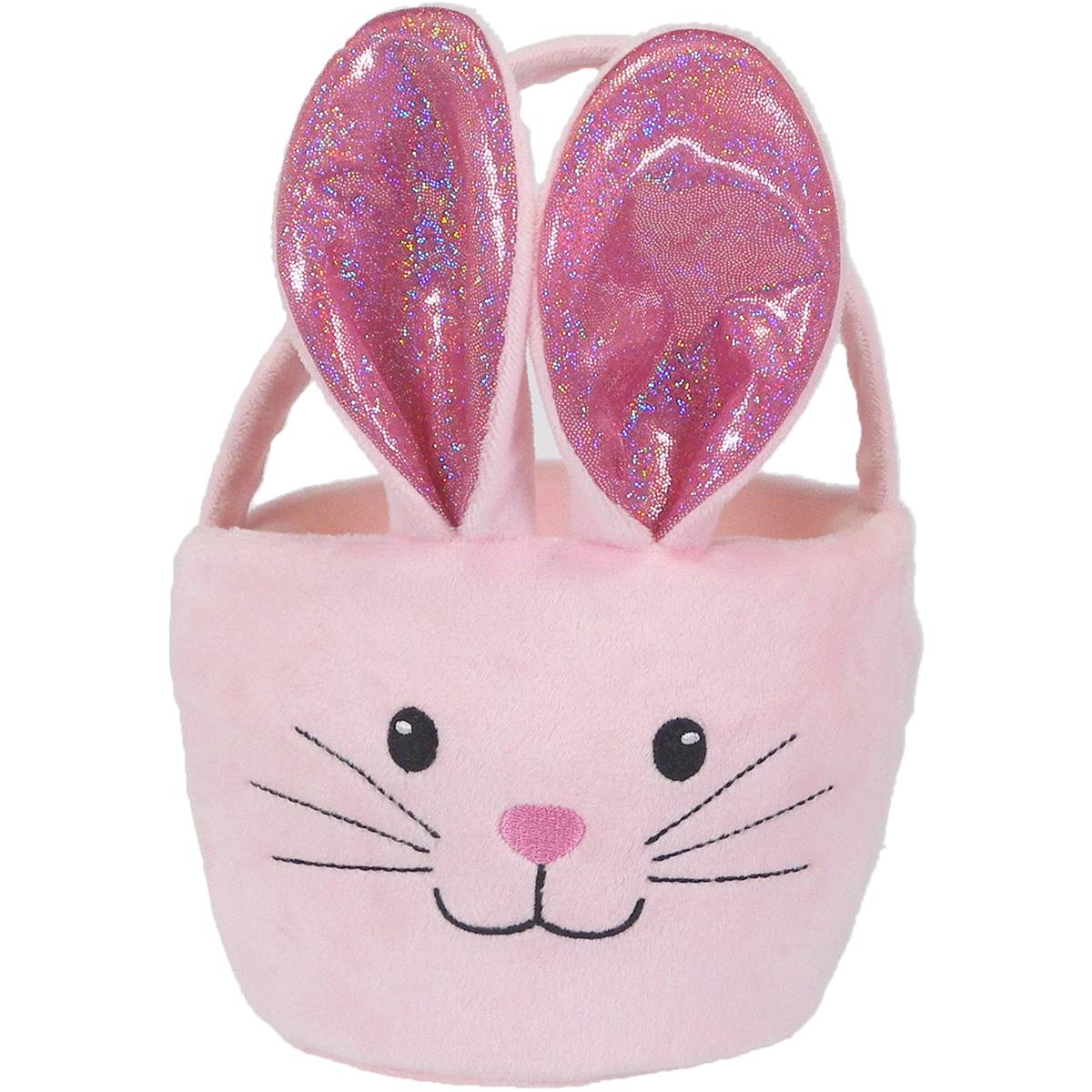 Easter Plush Basket Pink Each | Woolworths