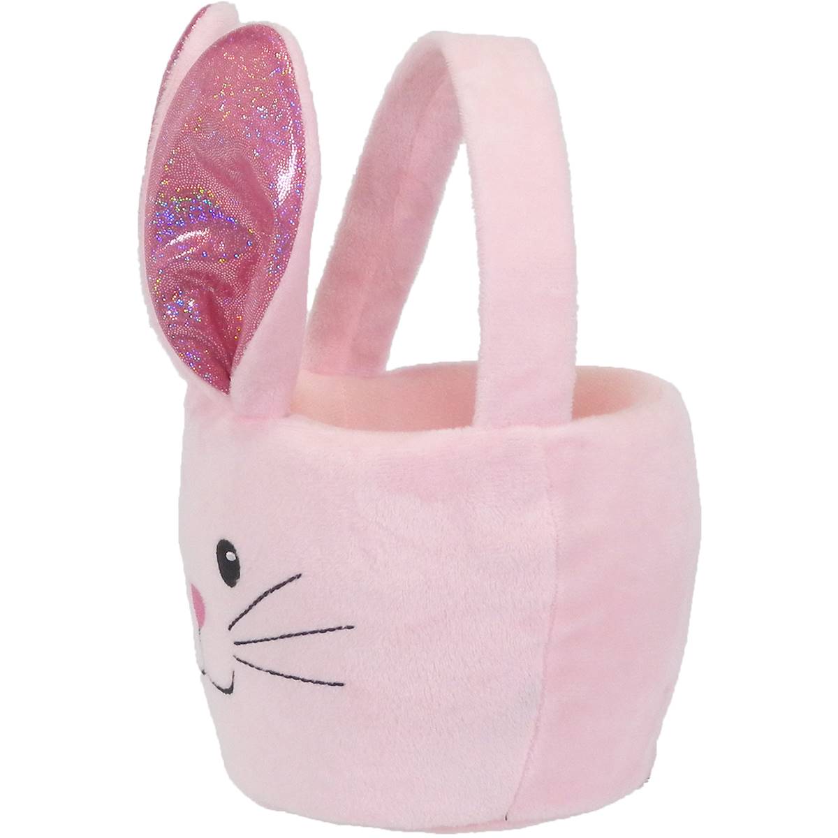 Easter Plush Basket Pink Each 